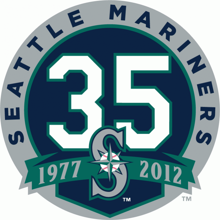 Seattle Mariners 2012 Anniversary Logo iron on transfers for clothing